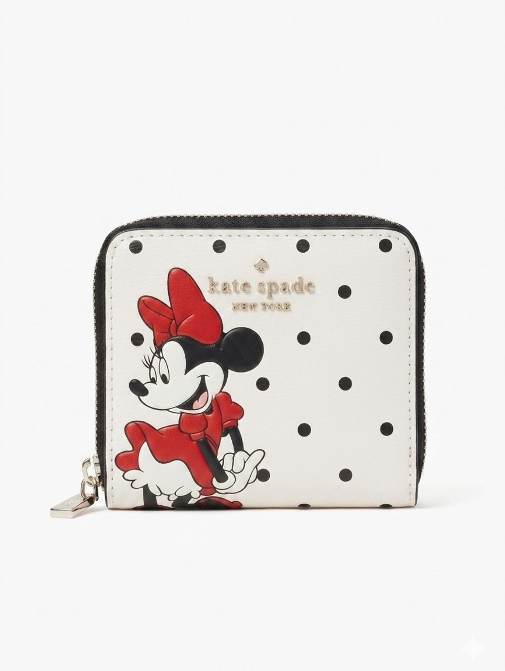 Kate Spade Disney X Minnie Mouse Polka Dot Small Zip AroundWallet - Like New